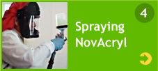 Spraying NovAcryl